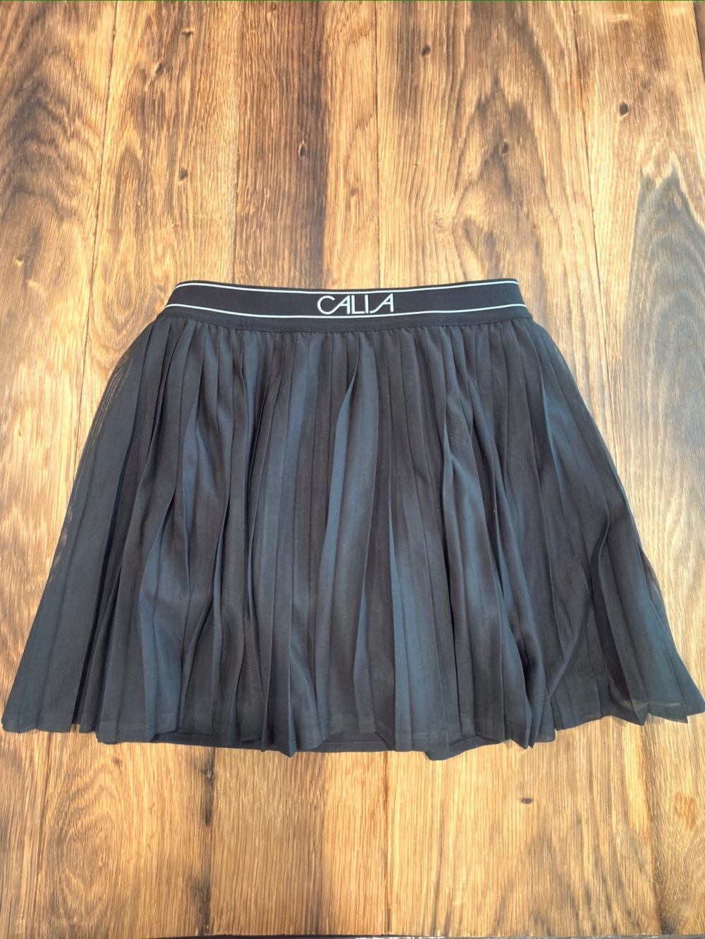 CALIA Black Pleated Circle Skirt